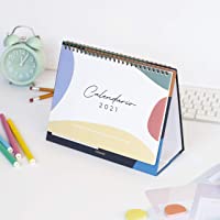 Los mejores  - Calendario de mesa Abstract 2021 &amp- Planificador mensual- 24 x 19 cm- Wire-o bronce- Takenote Agendas